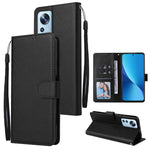 Custodia per telefono in pelle multifunzionale con 3 slot per schede, For Xiaomi 12 Lite, For Xiaomi 12S Ultra