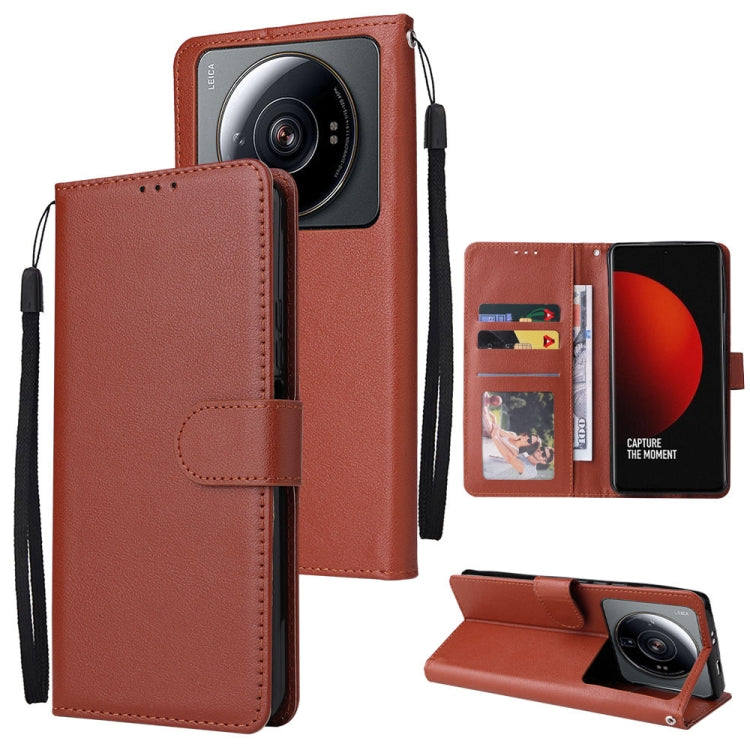 Custodia per telefono in pelle multifunzionale con 3 slot per schede, For Xiaomi 12 Lite, For Xiaomi 12S Ultra