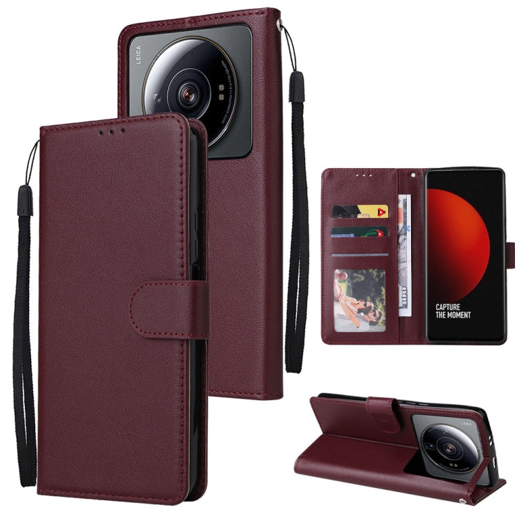 Custodia per telefono in pelle multifunzionale con 3 slot per schede, For Xiaomi 12 Lite, For Xiaomi 12S Ultra