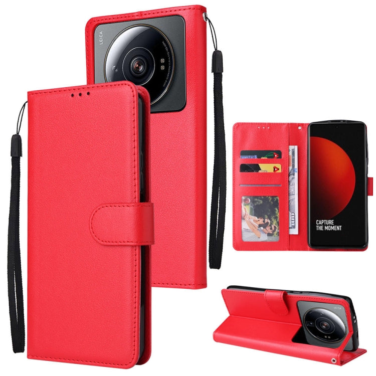 Custodia per telefono in pelle multifunzionale con 3 slot per schede, For Xiaomi 12 Lite, For Xiaomi 12S Ultra