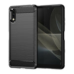 Custodia per telefono TPU in fibra di carbonio con trama spazzolata, For Sony Xperia Ace II, For Sony Xperia 1 IV, For Sony Xperia 10 IV, For Sony Xperia Ace III