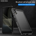 Custodia per telefono TPU in fibra di carbonio con trama spazzolata, For Sony Xperia Ace II, For Sony Xperia 1 IV, For Sony Xperia 10 IV, For Sony Xperia Ace III