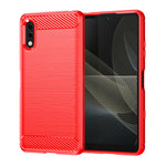 Custodia per telefono TPU in fibra di carbonio con trama spazzolata, For Sony Xperia Ace II, For Sony Xperia 1 IV, For Sony Xperia 10 IV, For Sony Xperia Ace III