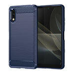 Custodia per telefono TPU in fibra di carbonio con trama spazzolata, For Sony Xperia Ace II, For Sony Xperia 1 IV, For Sony Xperia 10 IV, For Sony Xperia Ace III