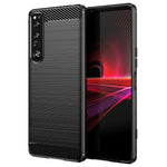 Custodia per telefono TPU in fibra di carbonio con trama spazzolata, For Sony Xperia Ace II, For Sony Xperia 1 IV, For Sony Xperia 10 IV, For Sony Xperia Ace III