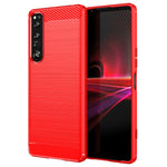 Custodia per telefono TPU in fibra di carbonio con trama spazzolata, For Sony Xperia Ace II, For Sony Xperia 1 IV, For Sony Xperia 10 IV, For Sony Xperia Ace III