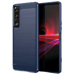 Custodia per telefono TPU in fibra di carbonio con trama spazzolata, For Sony Xperia Ace II, For Sony Xperia 1 IV, For Sony Xperia 10 IV, For Sony Xperia Ace III