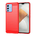 Custodia per telefono TPU in fibra di carbonio con trama spazzolata, For vivo S12, For vivo V23 5G, For vivo S12 Pro, For vivo V23 Pro, For vivo T1 5G, For vivo Y55 5G, For vivo Y75 5G