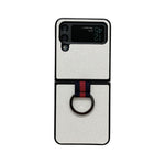 Custodia per telefono in polvere glitterata con anello, For Samsung Galaxy Z Flip4