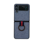 Custodia per telefono in polvere glitterata con anello, For Samsung Galaxy Z Flip4