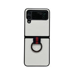 Custodia per telefono con texture Litchi bicolore con anello, For Samsung Galaxy Z Flip4