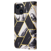 Custodia in pelle PU flip orizzontale con cuciture bronzate in marmo, For iPhone 14, For iPhone 14 Plus, For iPhone 14 Pro, For iPhone 14 Pro Max