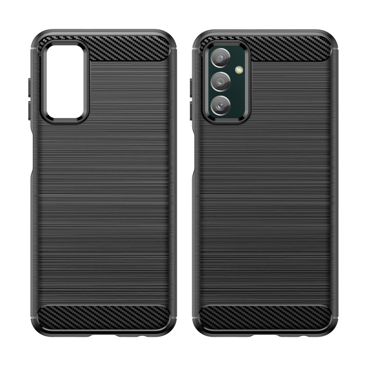 Custodia per telefono TPU in fibra di carbonio con trama spazzolata, For Samsung Galaxy F13, For Samsung Galaxy M13 4G