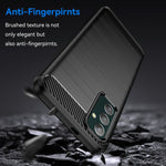 Custodia per telefono TPU in fibra di carbonio con trama spazzolata, For Samsung Galaxy F13, For Samsung Galaxy M13 4G