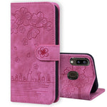 Custodia per telefono in pelle goffrata con gatto Sakura Cartoon, For Samsung Galaxy A13 4G / 5G, For Samsung Galaxy A20 / A30, For Samsung Galaxy A22 4G, For Samsung Galaxy A22 5G / A22s 5G
