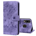 Custodia per telefono in pelle goffrata con gatto Sakura Cartoon, For Samsung Galaxy A13 4G / 5G, For Samsung Galaxy A20 / A30, For Samsung Galaxy A22 4G, For Samsung Galaxy A22 5G / A22s 5G