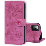 Custodia per telefono in pelle goffrata con gatto Sakura Cartoon, For Samsung Galaxy A13 4G / 5G, For Samsung Galaxy A20 / A30, For Samsung Galaxy A22 4G, For Samsung Galaxy A22 5G / A22s 5G