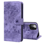 Custodia per telefono in pelle goffrata con gatto Sakura Cartoon, For Samsung Galaxy A13 4G / 5G, For Samsung Galaxy A20 / A30, For Samsung Galaxy A22 4G, For Samsung Galaxy A22 5G / A22s 5G