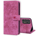 Custodia per telefono in pelle goffrata con gatto Sakura Cartoon, For Samsung Galaxy A30s / A50s / A50, For Samsung Galaxy A32 5G, For Samsung Galaxy A33 5G, For Samsung Galaxy A51 4G