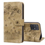 Custodia per telefono in pelle goffrata con gatto Sakura Cartoon, For Samsung Galaxy A30s / A50s / A50, For Samsung Galaxy A32 5G, For Samsung Galaxy A33 5G, For Samsung Galaxy A51 4G
