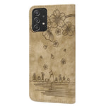 Custodia per telefono in pelle goffrata con gatto Sakura Cartoon, For Samsung Galaxy A52 / A52s, For Samsung Galaxy A53 5G, For Samsung Galaxy A71 4G