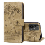 Custodia per telefono in pelle goffrata con gatto Sakura Cartoon, For Samsung Galaxy A52 / A52s, For Samsung Galaxy A53 5G, For Samsung Galaxy A71 4G