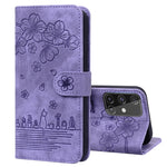 Custodia per telefono in pelle goffrata con gatto Sakura Cartoon, For Samsung Galaxy A52 / A52s, For Samsung Galaxy A53 5G, For Samsung Galaxy A71 4G