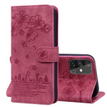 Custodia per telefono in pelle goffrata con gatto Sakura Cartoon, For Samsung Galaxy A52 / A52s, For Samsung Galaxy A53 5G, For Samsung Galaxy A71 4G
