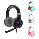 Y20 LED Bass Cuffie da gioco cablate per PC stereo con microfono