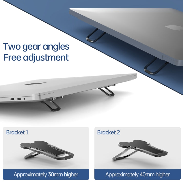 Staffa per supporto per laptop pieghevole in metallo da 2 pezzi