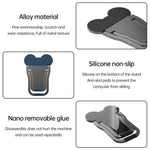 Staffa per supporto per laptop pieghevole in metallo da 2 pezzi