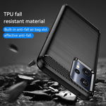 Custodia per telefono TPU in fibra di carbonio con trama spazzolata, For OnePlus Nord CE 2 Lite 5G, For OnePlus Nord CE 2 5G, For OnePlus Ace Racing, For OnePlus Nord 2T