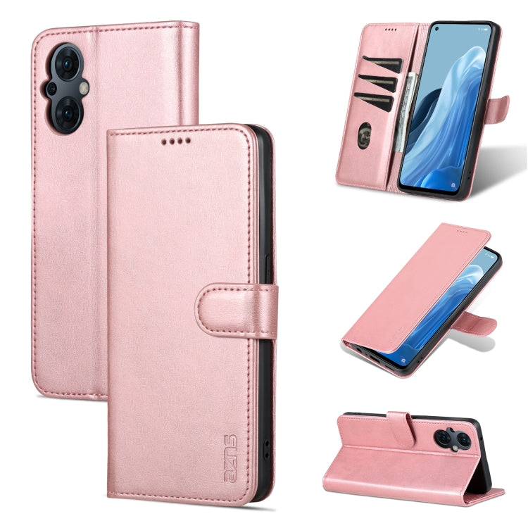 AZNS Skin Feel Calf Texture Flip Custodia in pelle per telefono, For OPPO Reno8 Lite, For vivo Y77 5G