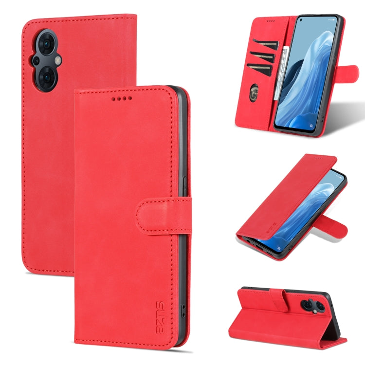 AZNS Skin Feel Calf Texture Flip Custodia in pelle per telefono, For OPPO Reno8 Lite, For vivo Y77 5G