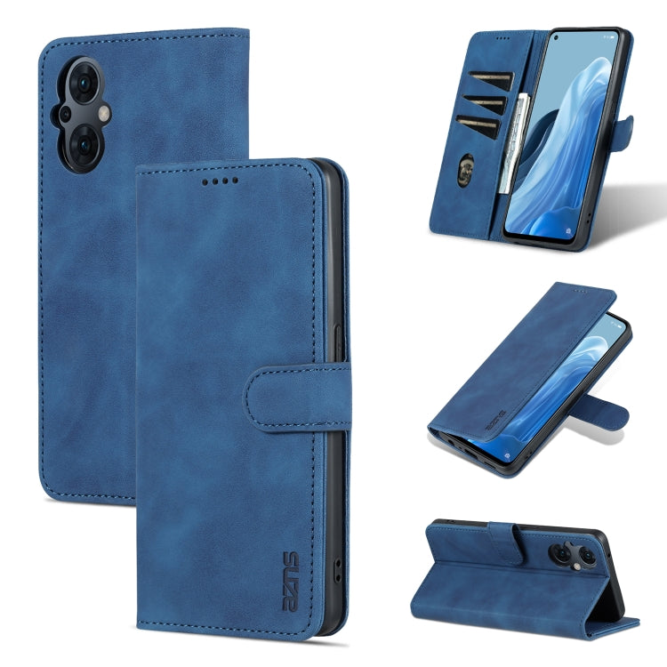 AZNS Skin Feel Calf Texture Flip Custodia in pelle per telefono, For OPPO Reno8 Lite, For vivo Y77 5G