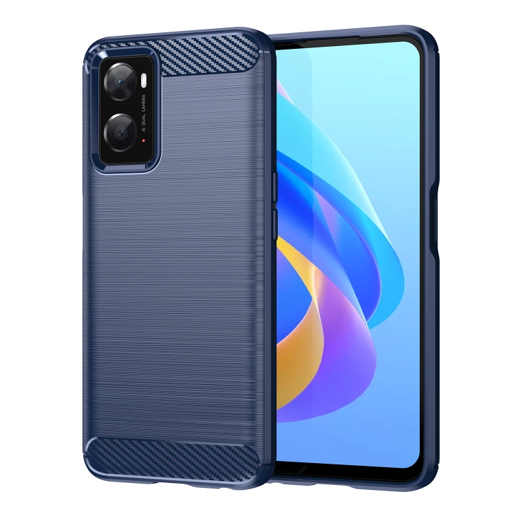 Custodia per telefono TPU in fibra di carbonio con trama spazzolata, For OPPO F21 Pro 5G, For OPPO Reno7 Lite, For OPPO Reno8 Lite, For OPPO A36, For OPPO A96, For OPPO K10, For OPPO Find X5, For OPPO Find X5 Pro