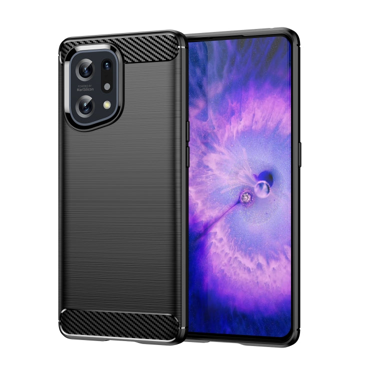Custodia per telefono TPU in fibra di carbonio con trama spazzolata, For OPPO F21 Pro 5G, For OPPO Reno7 Lite, For OPPO Reno8 Lite, For OPPO A36, For OPPO A96, For OPPO K10, For OPPO Find X5, For OPPO Find X5 Pro
