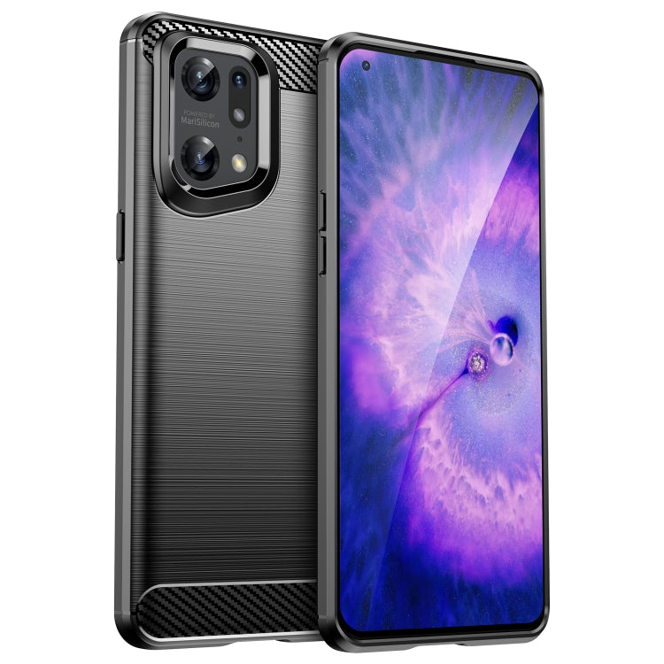 Custodia per telefono TPU in fibra di carbonio con trama spazzolata, For OPPO F21 Pro 5G, For OPPO Reno7 Lite, For OPPO Reno8 Lite, For OPPO A36, For OPPO A96, For OPPO K10, For OPPO Find X5, For OPPO Find X5 Pro