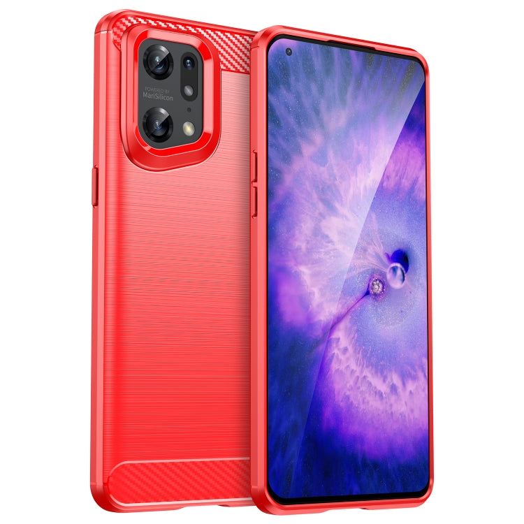 Custodia per telefono TPU in fibra di carbonio con trama spazzolata, For OPPO F21 Pro 5G, For OPPO Reno7 Lite, For OPPO Reno8 Lite, For OPPO A36, For OPPO A96, For OPPO K10, For OPPO Find X5, For OPPO Find X5 Pro