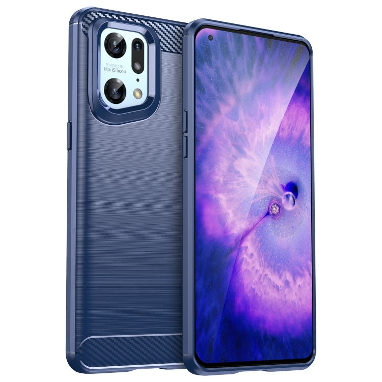 Custodia per telefono TPU in fibra di carbonio con trama spazzolata, For OPPO F21 Pro 5G, For OPPO Reno7 Lite, For OPPO Reno8 Lite, For OPPO A36, For OPPO A96, For OPPO K10, For OPPO Find X5, For OPPO Find X5 Pro