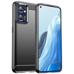 Custodia per telefono TPU in fibra di carbonio con trama spazzolata, For OPPO Find X5 Lite, For OPPO Reno7 5G, For OPPO F21 Pro, For OPPO Reno7 4G, For OPPO A57 4G, For OPPO A57 5G, For OPPO A77 5G