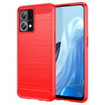 Custodia per telefono TPU in fibra di carbonio con trama spazzolata, For OPPO Find X5 Lite, For OPPO Reno7 5G, For OPPO F21 Pro, For OPPO Reno7 4G, For OPPO A57 4G, For OPPO A57 5G, For OPPO A77 5G