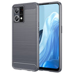 Custodia per telefono TPU in fibra di carbonio con trama spazzolata, For OPPO Find X5 Lite, For OPPO Reno7 5G, For OPPO F21 Pro, For OPPO Reno7 4G, For OPPO A57 4G, For OPPO A57 5G, For OPPO A77 5G