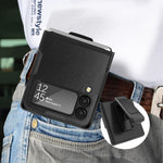 Custodia per telefono PC Litchi Texture con clip posteriore, For Samsung Galaxy Z Flip4 5G