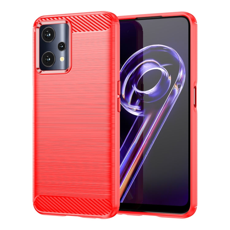 Custodia per telefono TPU in fibra di carbonio con trama spazzolata, For Realme 9 Pro, For Realme Q5, For Realme 9 5G, For Realme 9, For Realme 9 Pro+, For Realme Narzo 50 Pro, For Realme C35