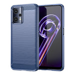 Custodia per telefono TPU in fibra di carbonio con trama spazzolata, For Realme 9 Pro, For Realme Q5, For Realme 9 5G, For Realme 9, For Realme 9 Pro+, For Realme Narzo 50 Pro, For Realme C35