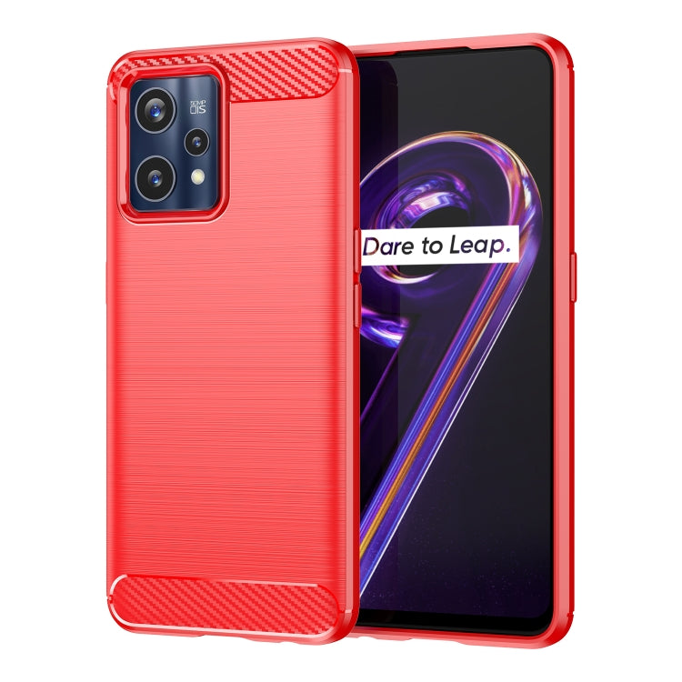 Custodia per telefono TPU in fibra di carbonio con trama spazzolata, For Realme 9 Pro, For Realme Q5, For Realme 9 5G, For Realme 9, For Realme 9 Pro+, For Realme Narzo 50 Pro, For Realme C35