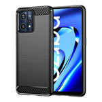 Custodia per telefono TPU in fibra di carbonio con trama spazzolata, For Realme 9 Pro, For Realme Q5, For Realme 9 5G, For Realme 9, For Realme 9 Pro+, For Realme Narzo 50 Pro, For Realme C35