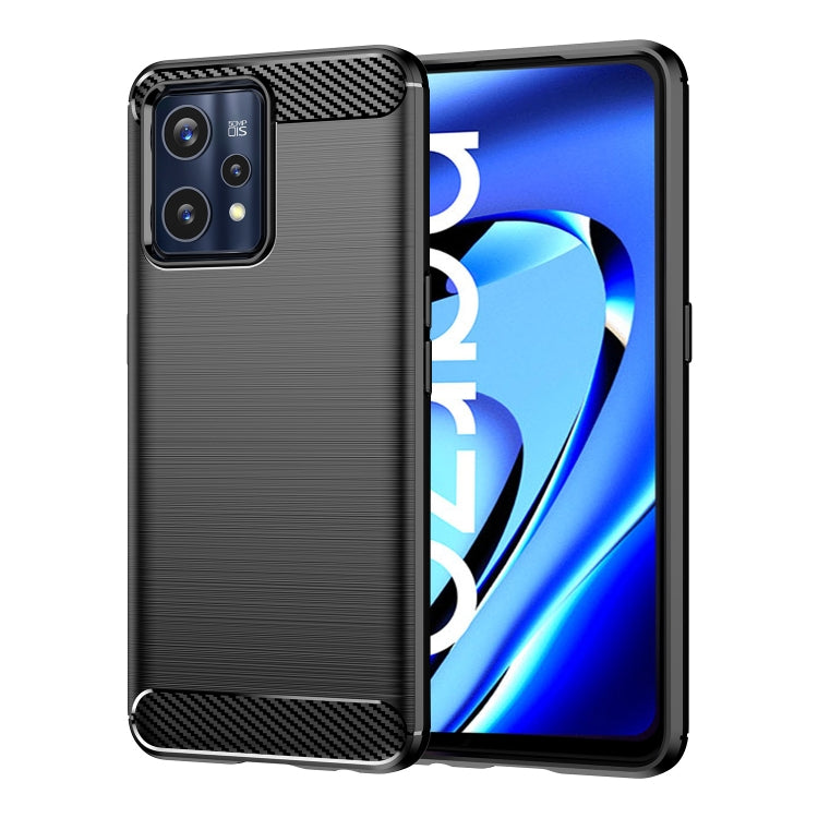 Custodia per telefono TPU in fibra di carbonio con trama spazzolata, For Realme 9 Pro, For Realme Q5, For Realme 9 5G, For Realme 9, For Realme 9 Pro+, For Realme Narzo 50 Pro, For Realme C35