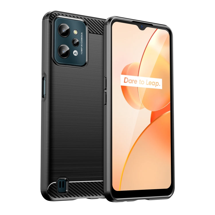 Custodia per telefono TPU in fibra di carbonio con trama spazzolata, For Realme C31, For Realme GT Neo3, For Realme Narzo 50 5G, For Realme Q5i, For Realme V23